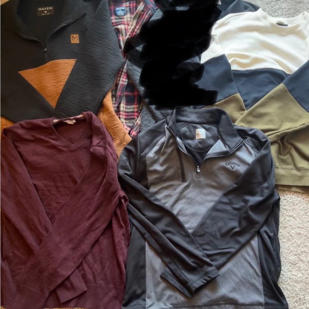 5 items!!! Men’s Medium Pullover Sweatshirt Bundle Lot